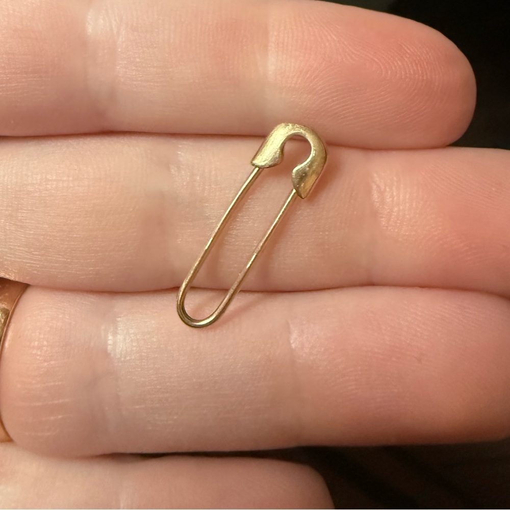 Solid 14K Gold Safety Pin